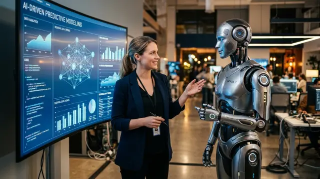 Ember és robot beszélgetnek